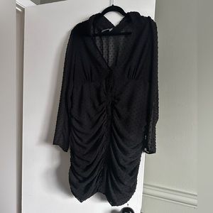 Sheer black mini dress